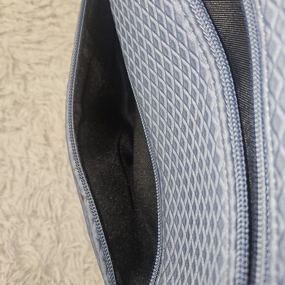 THE SAK Olvera Steal Blue Canvas Crossbody Bag Gray Blue Multi Pocket - Picture 8 of 16